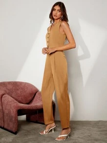 BizChic 秋冬单排扣背心西装外套和裤子 - 駝色 - 查看 5