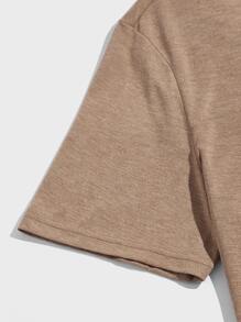 GENTILAND 男士標語和人物圖案T恤和腰部抽繩短褲 - 彩色 - 查看 4