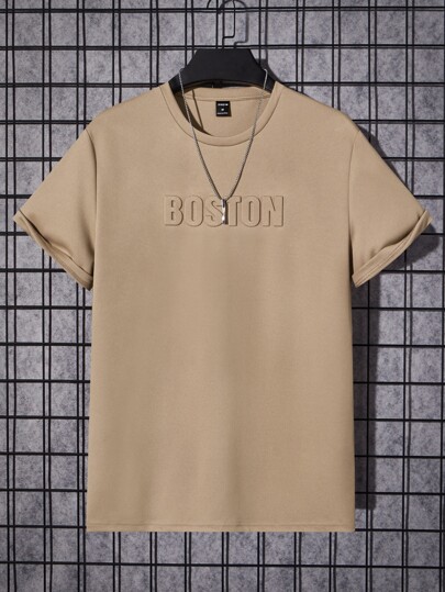 Manfinity BRENVOR T-shirt À Manches Courtes Et Col Rond Pour Homme, Décontracté, Cool, Été