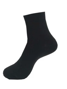6 pares/set de calcetines planos para hombre, calcetines transpirables informales cómodos de tubo medio para todas las estaciones - Negro - Ver 3