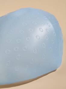 1入組染髮套裝,包含矽膠染髮帽和掛鉤,藍色