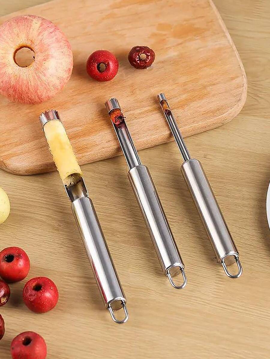 3pcs Stainless Steel Corer - Silver - View 1