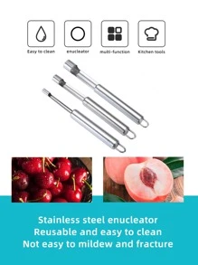 3pcs Stainless Steel Corer - Silver - View 3