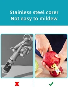 3pcs Stainless Steel Corer - Silver - View 4