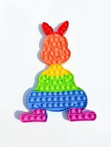 1pc Rabbit Shaped Push Pop Bubble - Multicolor - View 1