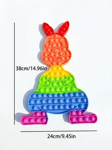 1pc Rabbit Shaped Push Pop Bubble - Multicolor - View 2