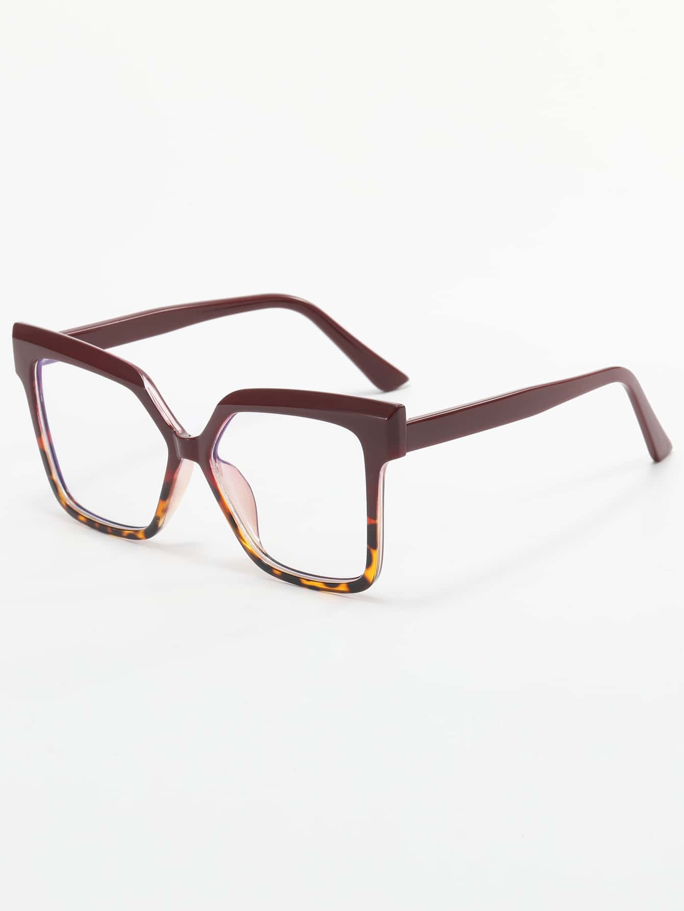 Geometric Frame Eyeglasses - Clear - View 1