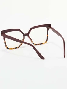 Geometric Frame Eyeglasses - Clear - View 4