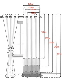 Solid Single Panel Sheer Curtain - White - View 8