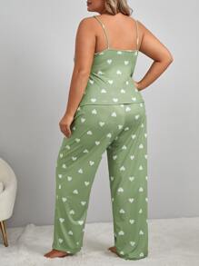 Bộ Giản Dị Kích Thước Lớn Tương phản ren Tim Gợi cảm - Màu xanh chanh - Xem 2