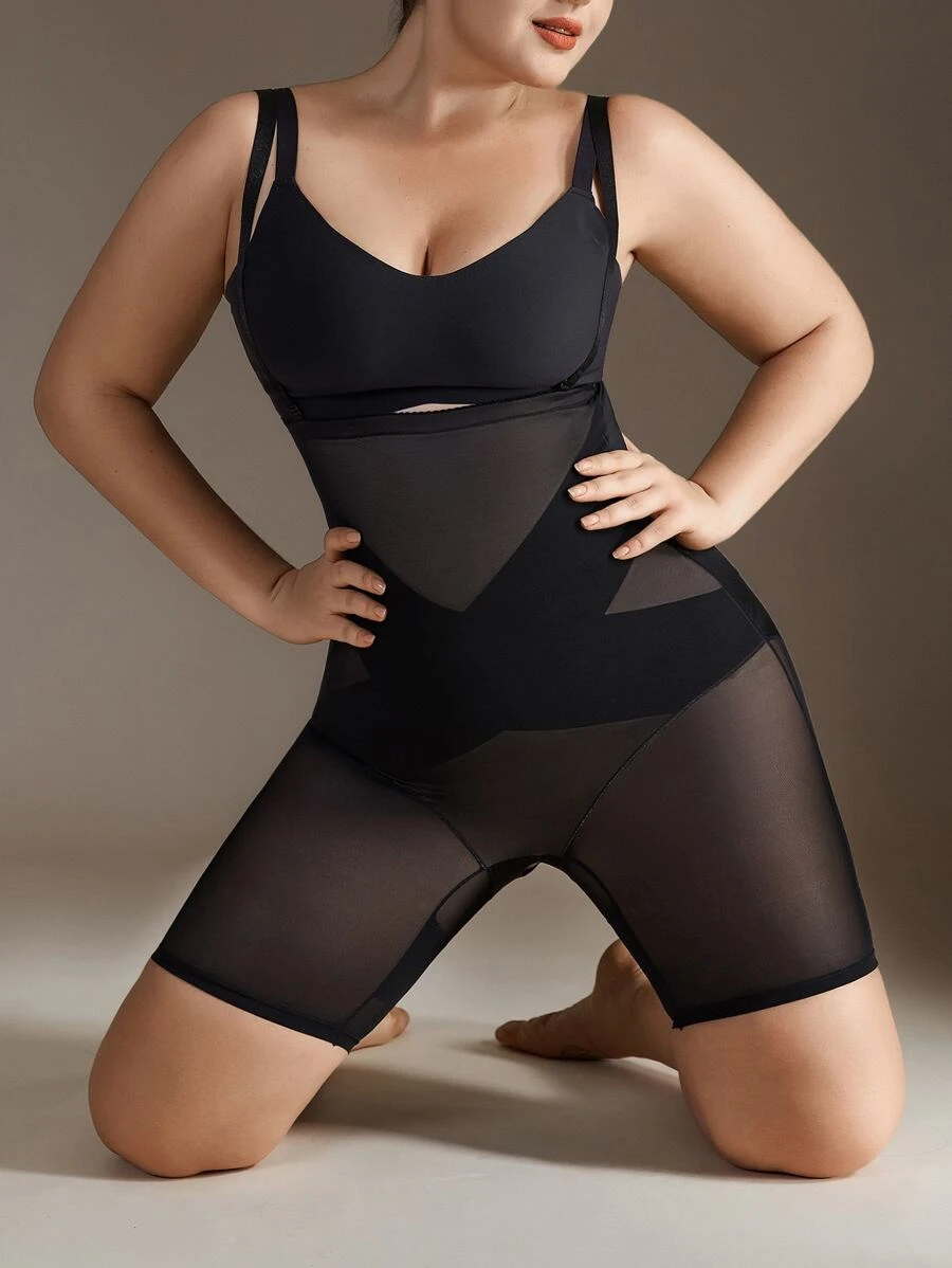 高腰塑形三角褲 - 黑色 - 查看 1
