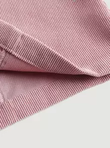 SHEIN MOD Button Front Corduroy Skirt - Pink - View 4