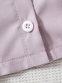 小女童卡通圖案荷葉邊上衣和裙子 - 粉色 - 查看 7