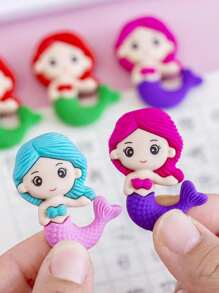1入組美人魚設計隨機橡皮