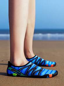 男士水上運動快幹一腳蹬滑水鞋撞色運動鞋 - 寶藍色 - 查看 2