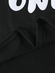 SHEIN Boys Slogan Graphic Tee - Black - View 5