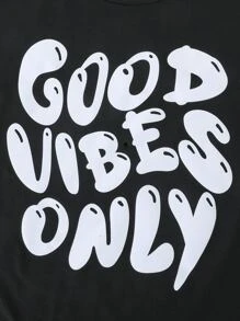 SHEIN Boys Slogan Graphic Tee - Black - View 6