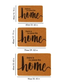1pc Slogan Graphic Door Mat - Multicolor - View 3