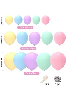 124枚馬卡龍氣球花環裝飾