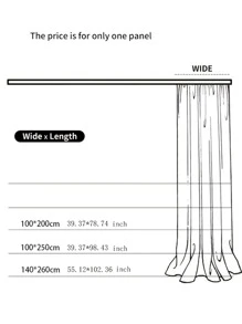 1pc Double Layer Floral Pattern Embroidery Curtain, Modern Polyester Blue Blackout Curtain For Household - Blue - View 7