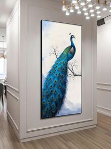 1入組孔雀印花無框畫 - 彩色 - 查看 2