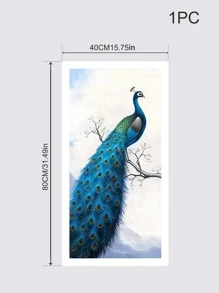 1入組孔雀印花無框畫 - 彩色 - 查看 5