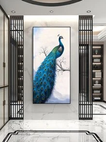 1入組孔雀印花無框畫 - 彩色 - 查看 7