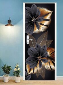 2sheets Leaf Pattern Door Sticker