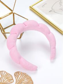 Băng đô rộng rãi và đơn giản thiết kế dạng đám mây phù hợp cho trang phục đi chơi và hẹn hò hàng ngày - Hồng - Xem 2