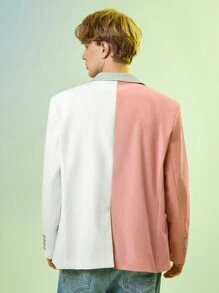 ALIENATED Hombres Blazer con estampado de figura de color combinado - Multicolor - Ver 2