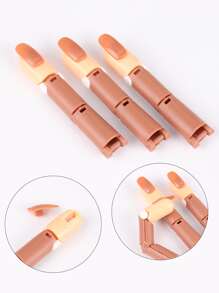 FULL BEAUTY Dụng Cụ Làm Móng Mẫu Dụng Cụ Có Đế & 100 Chiếc Móng Tay Giả Huấn Luyện Tay Thợ Làm Móng Tay Người Mới Bắt Đầu Thao Tác Làm Móng Tay Thực Hành Bộ Dụng Cụ Làm Móng - Hồng - Xem 7