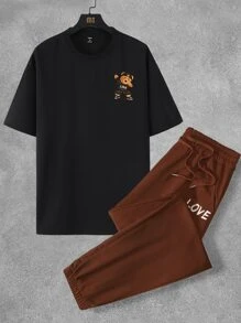 Manfinity Hypemode Bộ hai mảnh Nam Dây kéo Hoạt hình Giải trí - Nhiều màu - Xem 3