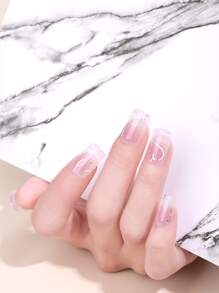 Beauty Sticker 1張愛心圖案美甲貼紙和1入組指甲銼 - 彩色 - 查看 4