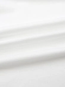 Manfinity Hombres Camiseta de hombros caídos con estampado de letra - Blanco - Ver 5