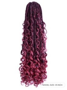 Phần mở rộng tóc tổng hợp bện kiểu đuôi ngựa trung bình - Nhiều màu - Xem 3