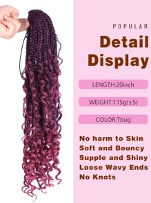 Phần mở rộng tóc tổng hợp bện kiểu đuôi ngựa trung bình - Nhiều màu - Xem 5