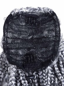 Synthetic Goddess Box Braids Ponytail Curly 20 Inch Boho Box Braids Pony Hair Box Braid Hair Extension for Women - Silver - View 6