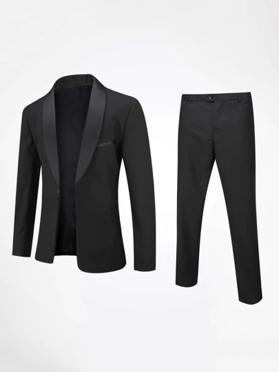 CLOUDSTYLE Uomo collo sciallato Blazer & Pantaloni suit