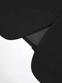 CLOUDSTYLE Hombres Blazer de cuello esmoquin & Pantalones de traje - Negro - Ver 4
