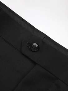CLOUDSTYLE Hombres Blazer de cuello esmoquin & Pantalones de traje - Negro - Ver 5