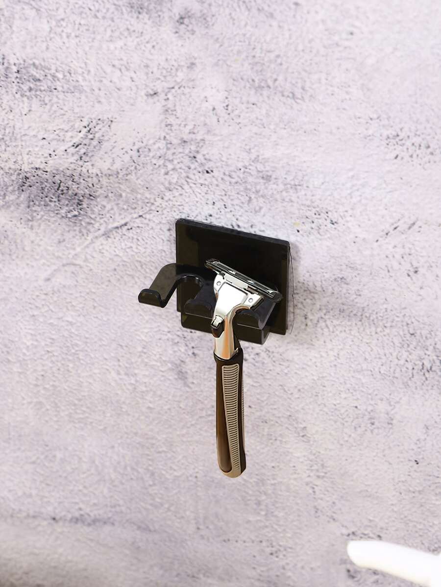 1 pieza Soporte para afeitadora unicolor montado en la pared - Gris - Ver 1