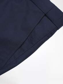 CLOUDSTYLE Men Contrast Panel Shawl Collar Blazer & Pants