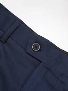 CLOUDSTYLE Men Contrast Panel Shawl Collar Blazer & Pants