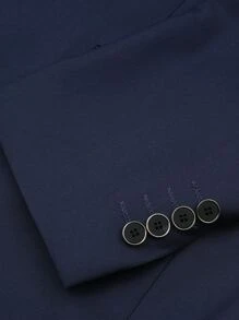 CLOUDSTYLE Men Contrast Panel Shawl Collar Blazer & Pants