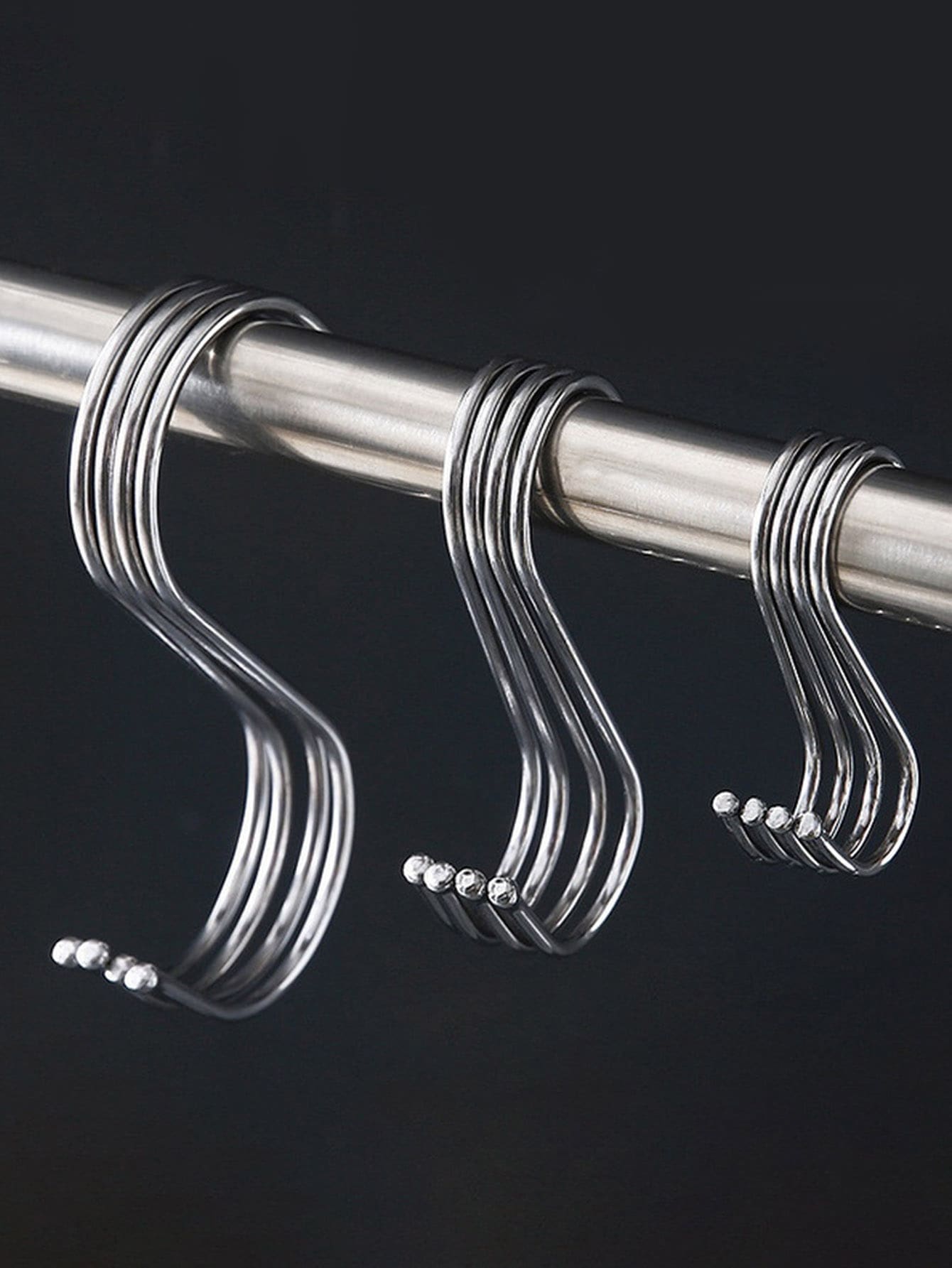 2入組家庭廚房s型掛鉤 - 銀色 - 查看 1