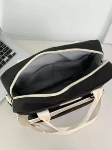 Geantă de școală cu mâner superior cu litere grafică Geantă de școală pentru absolvenți, fete adolescente, boboci, elevi ai doi ani, juniori și seniori în colegiu, universitate și liceu, perfectă pentru în aer liber, călătorii și înapoi la școală