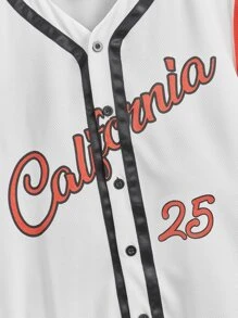 SHEIN 男孩字母圖案襯衫