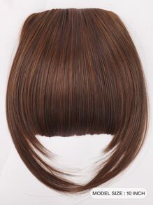 Short Straight Synthetic Hair Bangs With Sideburns - Light Brown - View 2