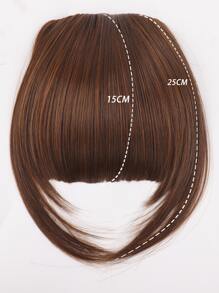 Short Straight Synthetic Hair Bangs With Sideburns - Light Brown - View 4
