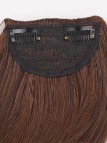 Short Straight Synthetic Hair Bangs With Sideburns - Light Brown - View 3